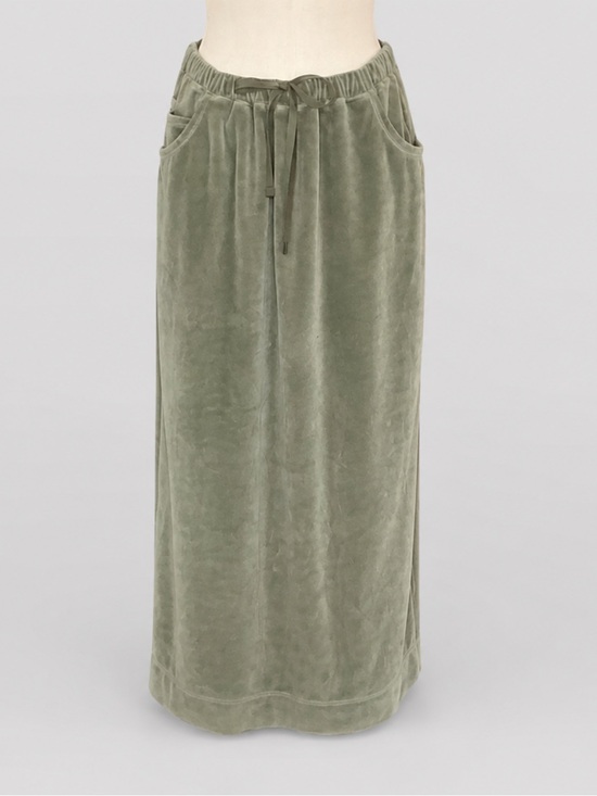 J. Jill Dresses & Skirts - J. Jill Sage Green Velour Drawstring Maxi Skirt
